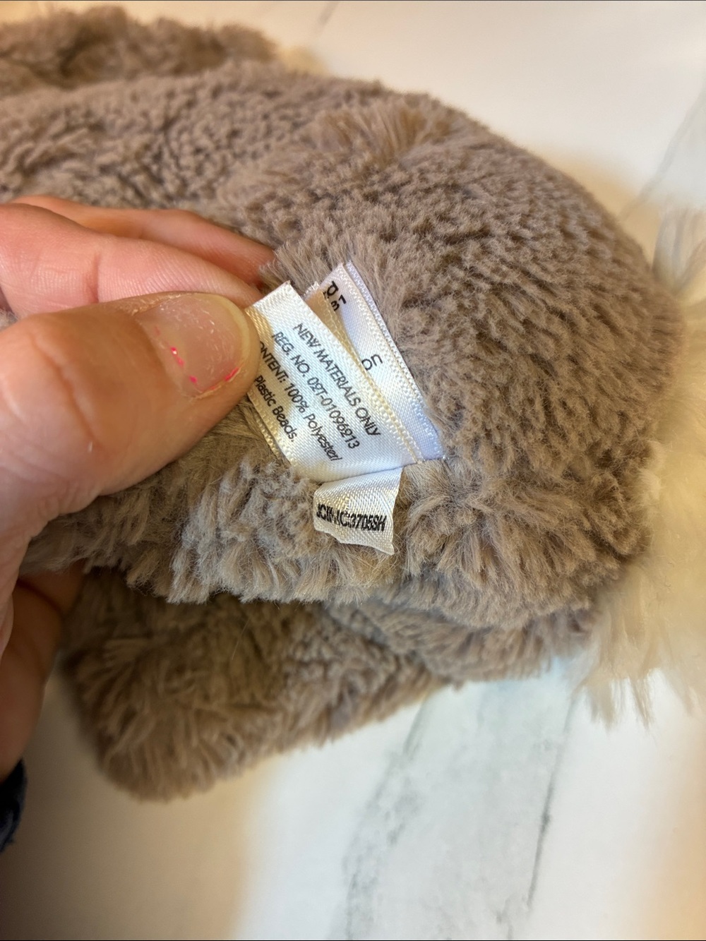 Jellycat Riley Beige Rabbit soft plush toy 8” - Picture 7 of 10